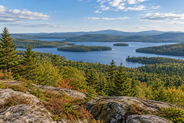 Almanac Mountain lakes overlook — AI-generated editorial illustration
