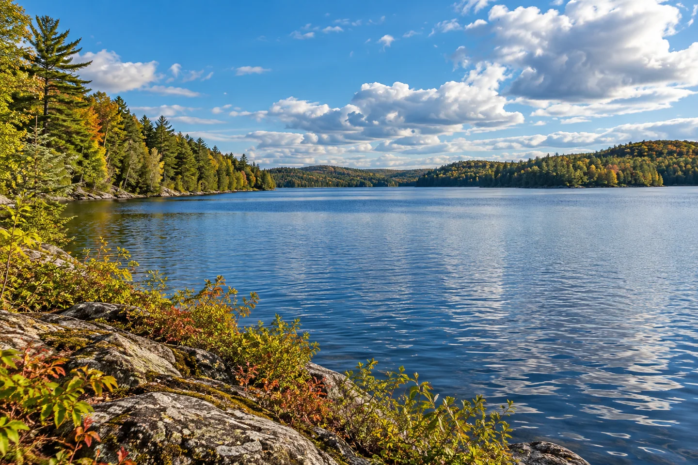 Androscoggin River Reservoir, Androscoggin County — AI-generated editorial illustration