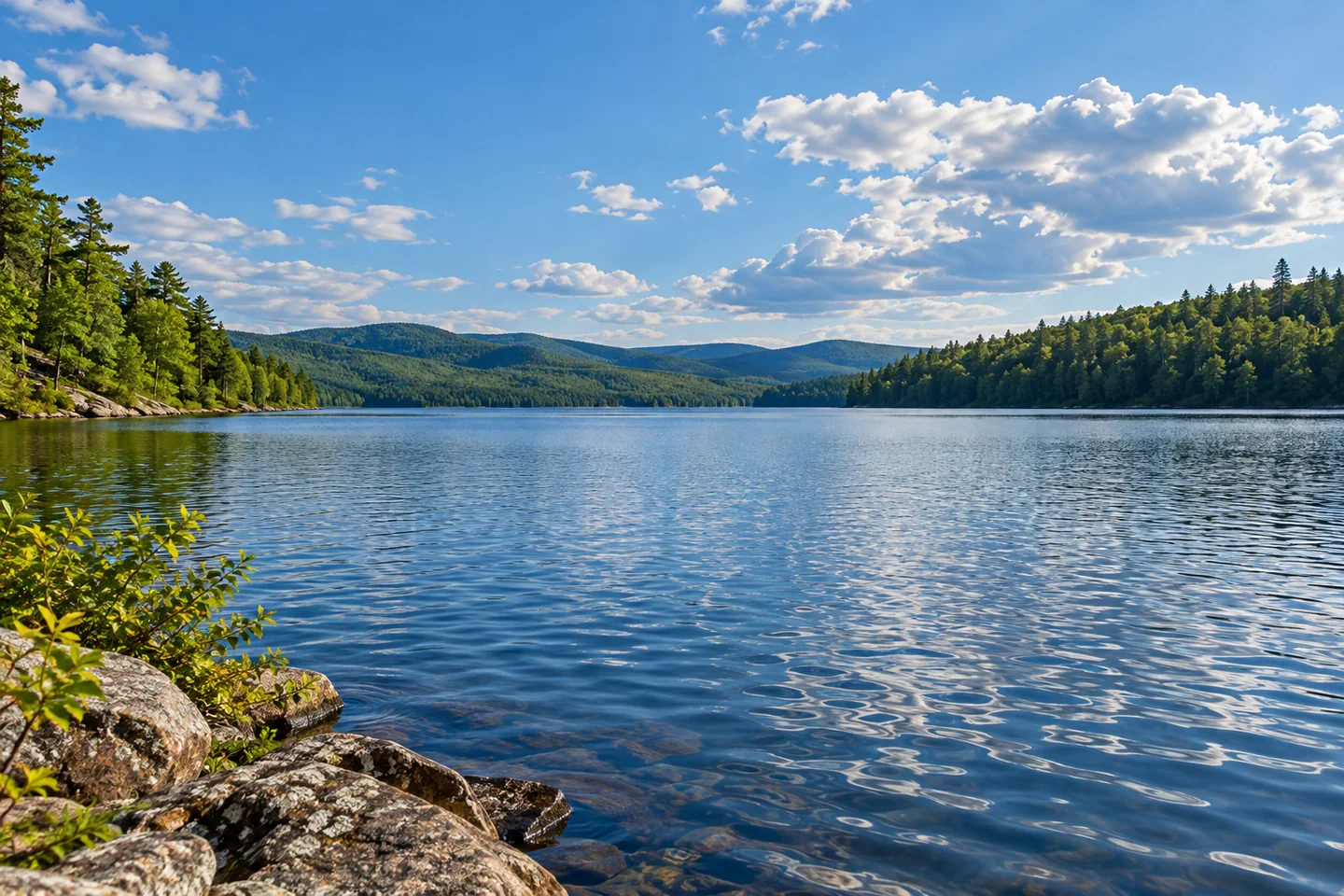 Androscoggin River Reservoir, Oxford County — AI-generated editorial illustration