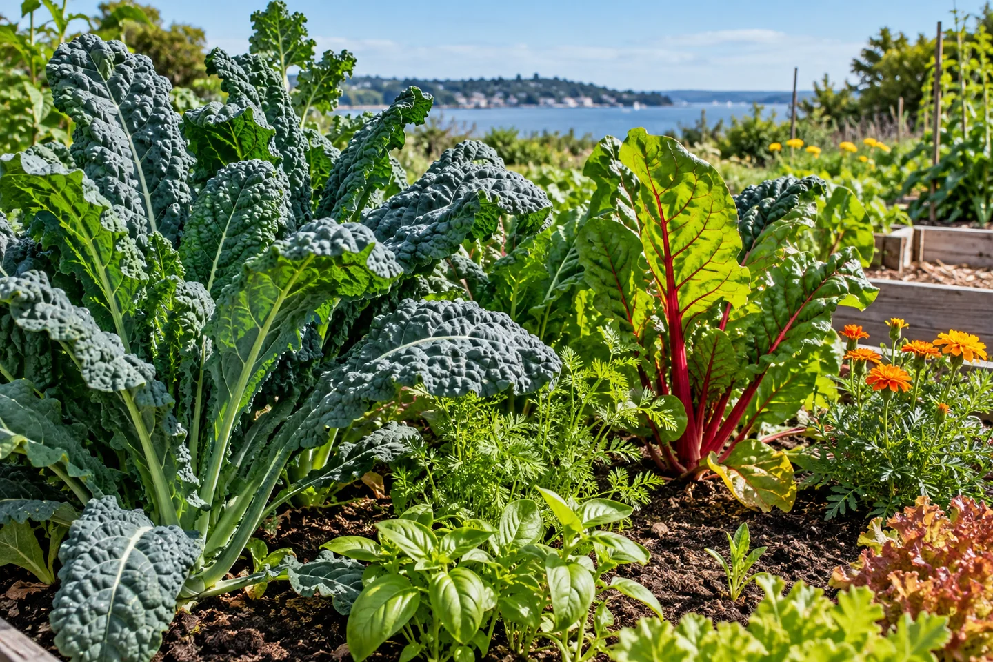Bayside Community Garden — AI-generated editorial illustration
