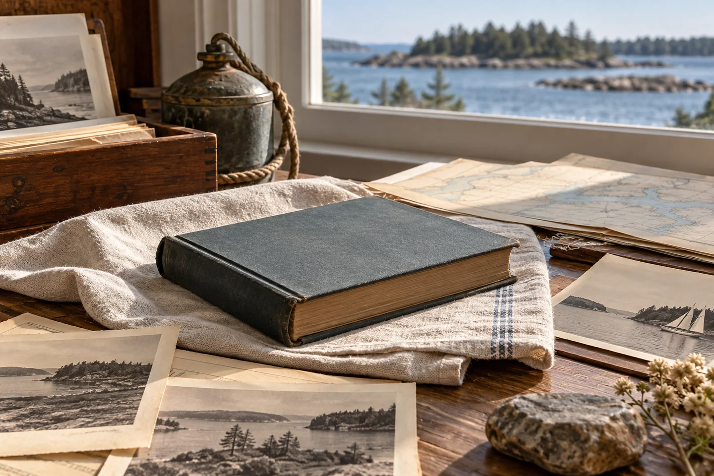 Bustins Island Historical Society — AI-generated editorial illustration
