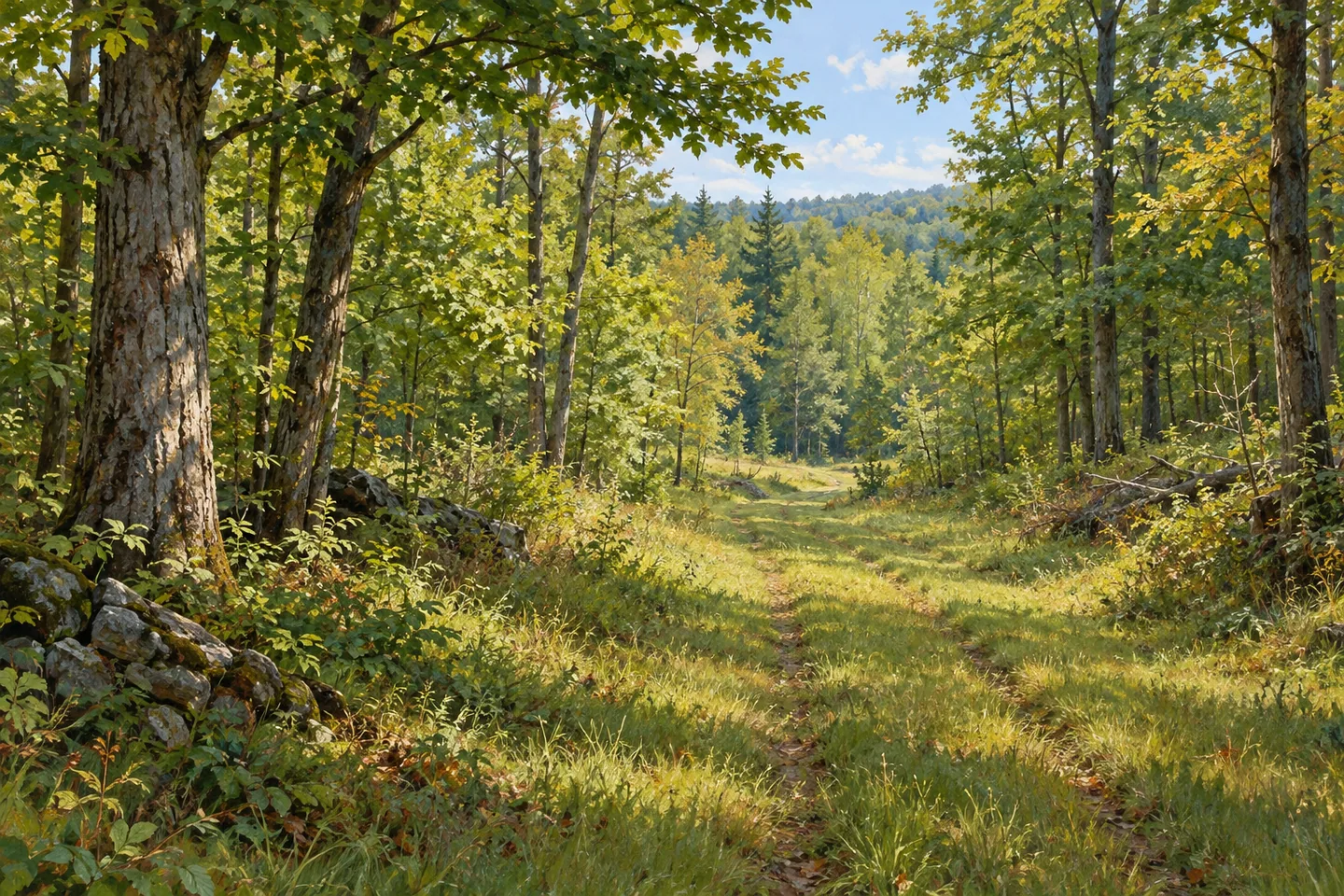 Albert J. Woodford Memorial State Forest — AI-generated editorial illustration