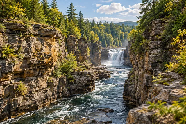 Ausable Chasm — AI-generated editorial illustration