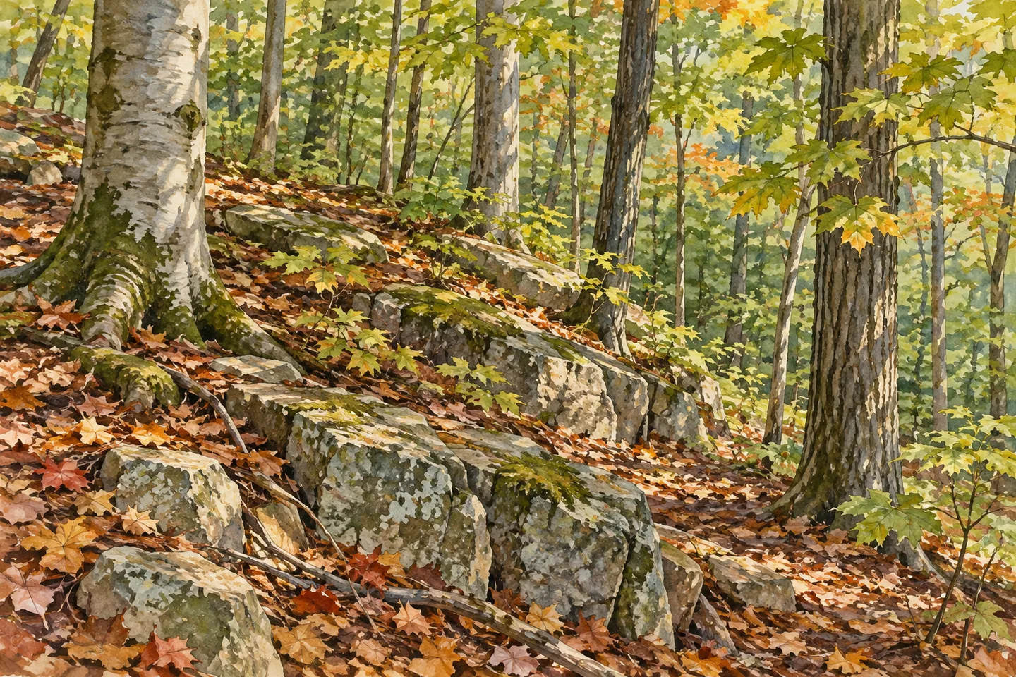 Bessie's Woods — AI-generated editorial illustration