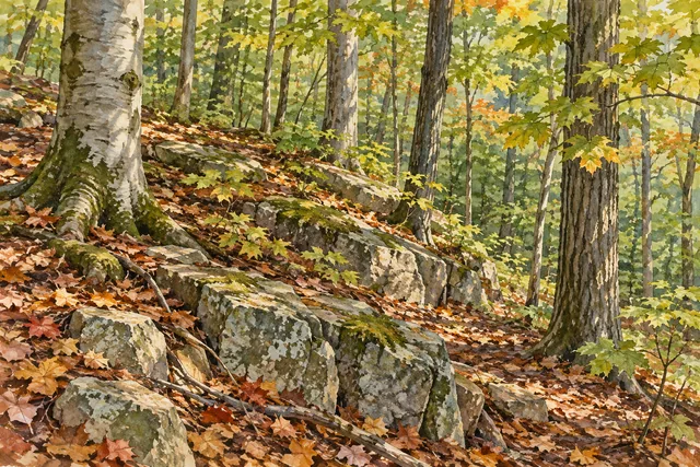 Bessie's Woods — AI-generated editorial illustration