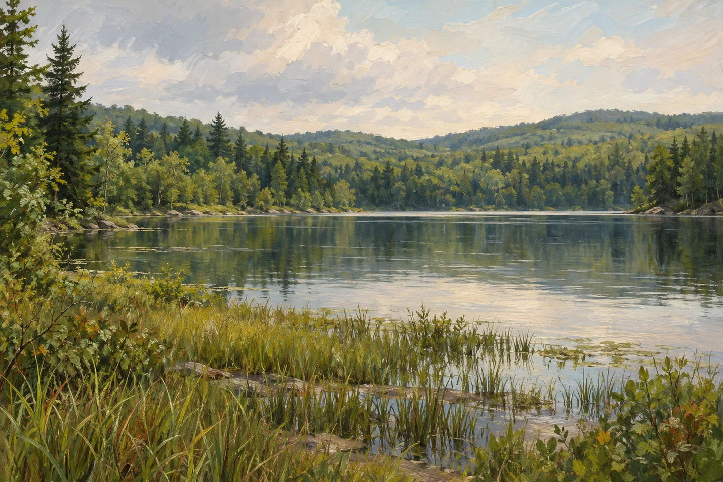 Black River Wild Forest — AI-generated editorial illustration