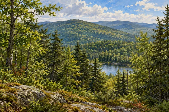 Blue Mountain Wild Forest — AI-generated editorial illustration
