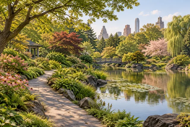 Brooklyn Botanic Garden — AI-generated editorial illustration