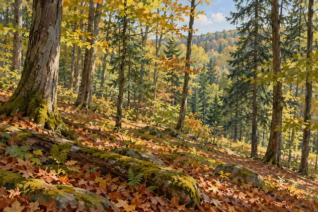 Coon Hollow State Forest — AI-generated editorial illustration