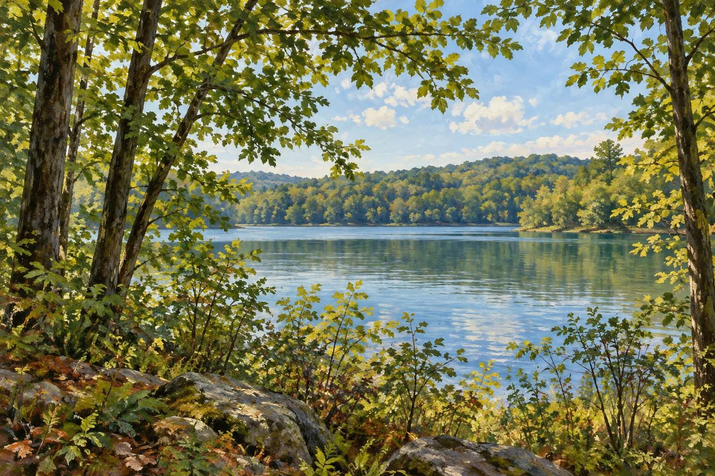 Diverting Reservoir Trail — AI-generated editorial illustration