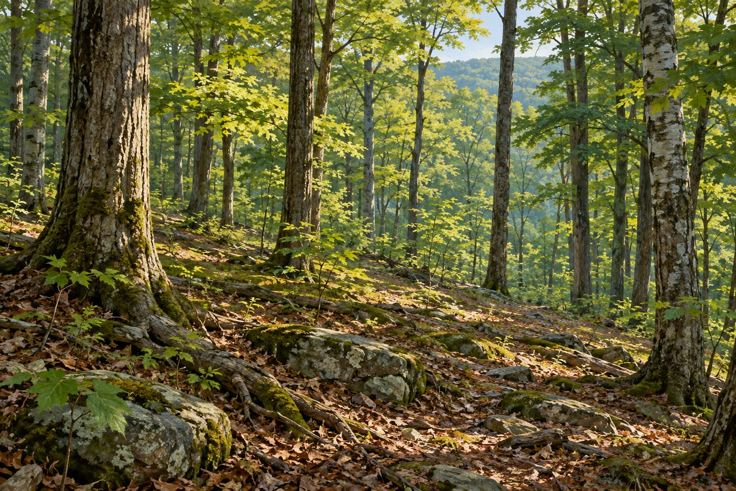 Elm Ridge Wild Forest — AI-generated editorial illustration