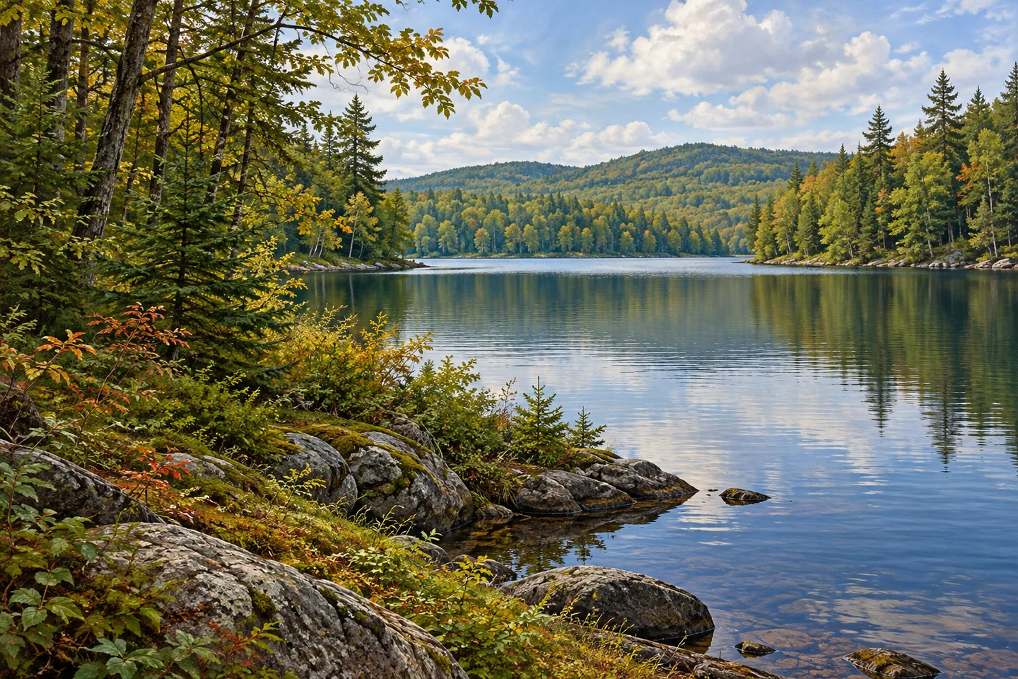 Ferris Lake Wild Forest — AI-generated editorial illustration