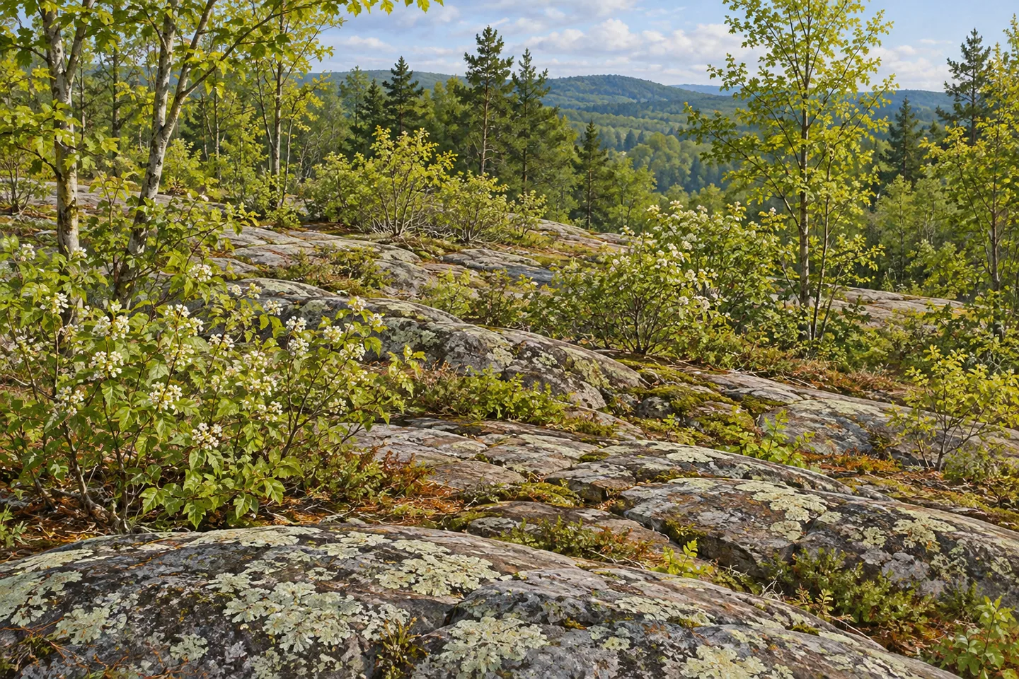 Fire-Fall State Forest — AI-generated editorial illustration