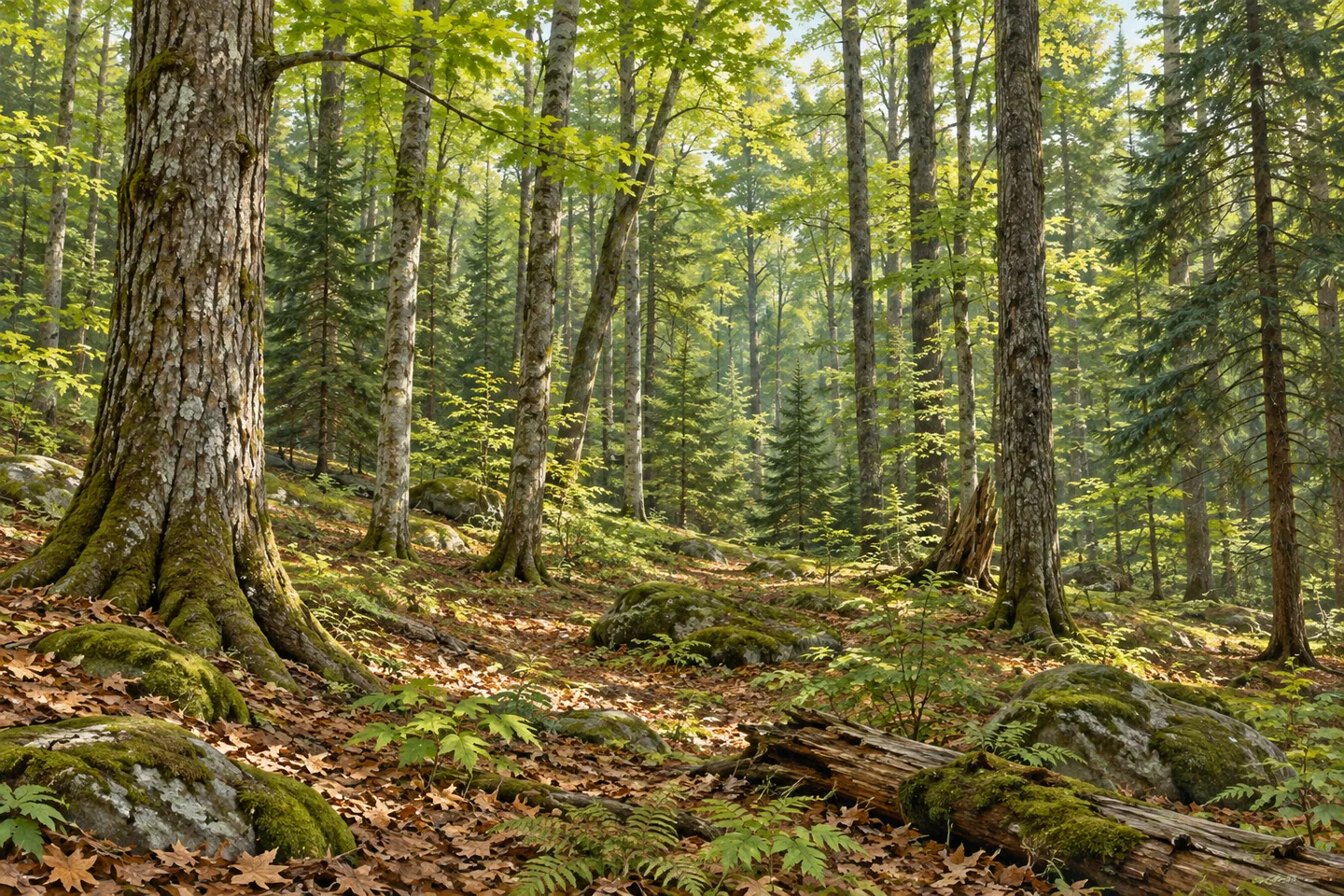 Jessup River Wild Forest — AI-generated editorial illustration