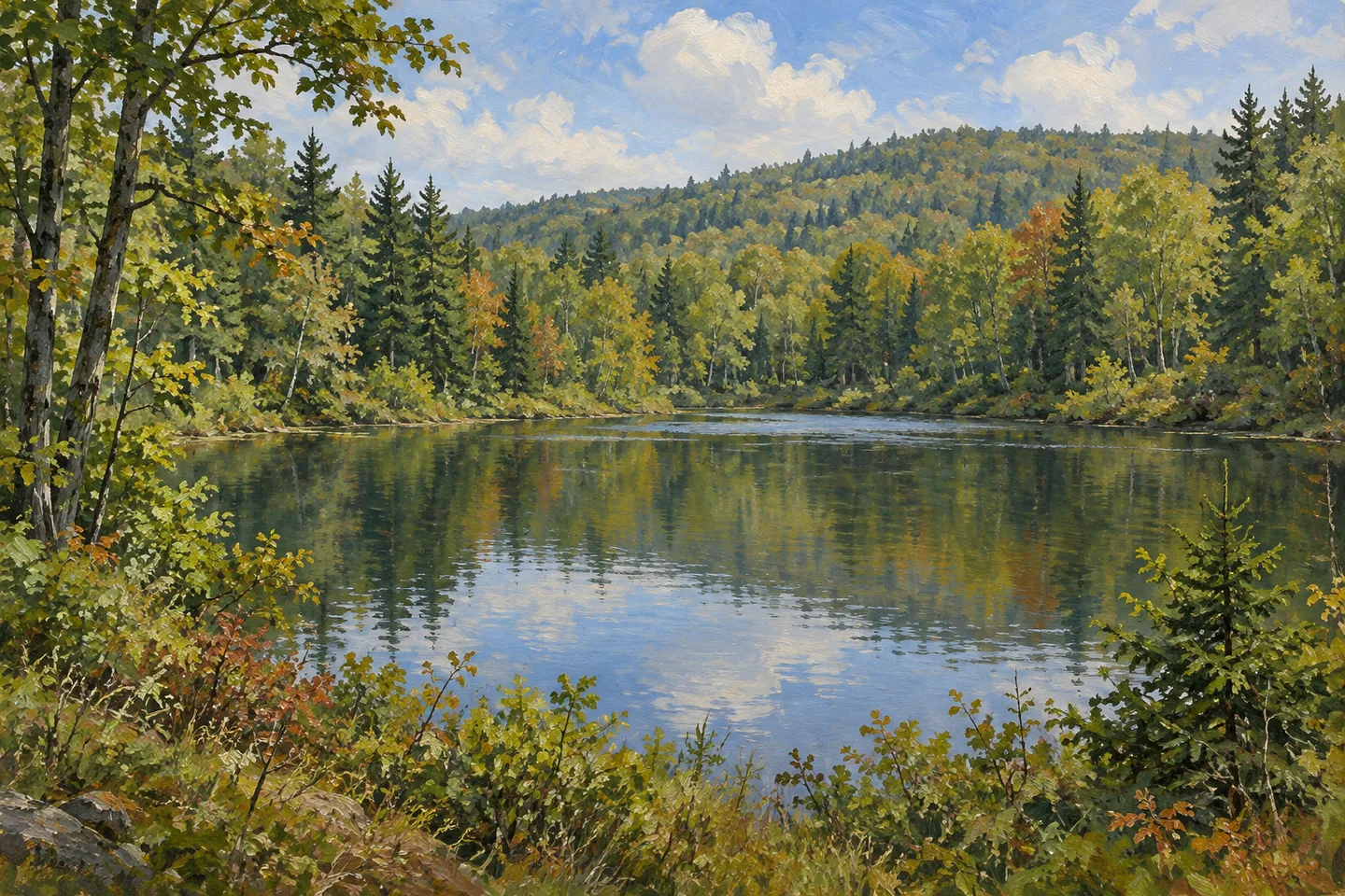 Mallet Pond State Forest — AI-generated editorial illustration