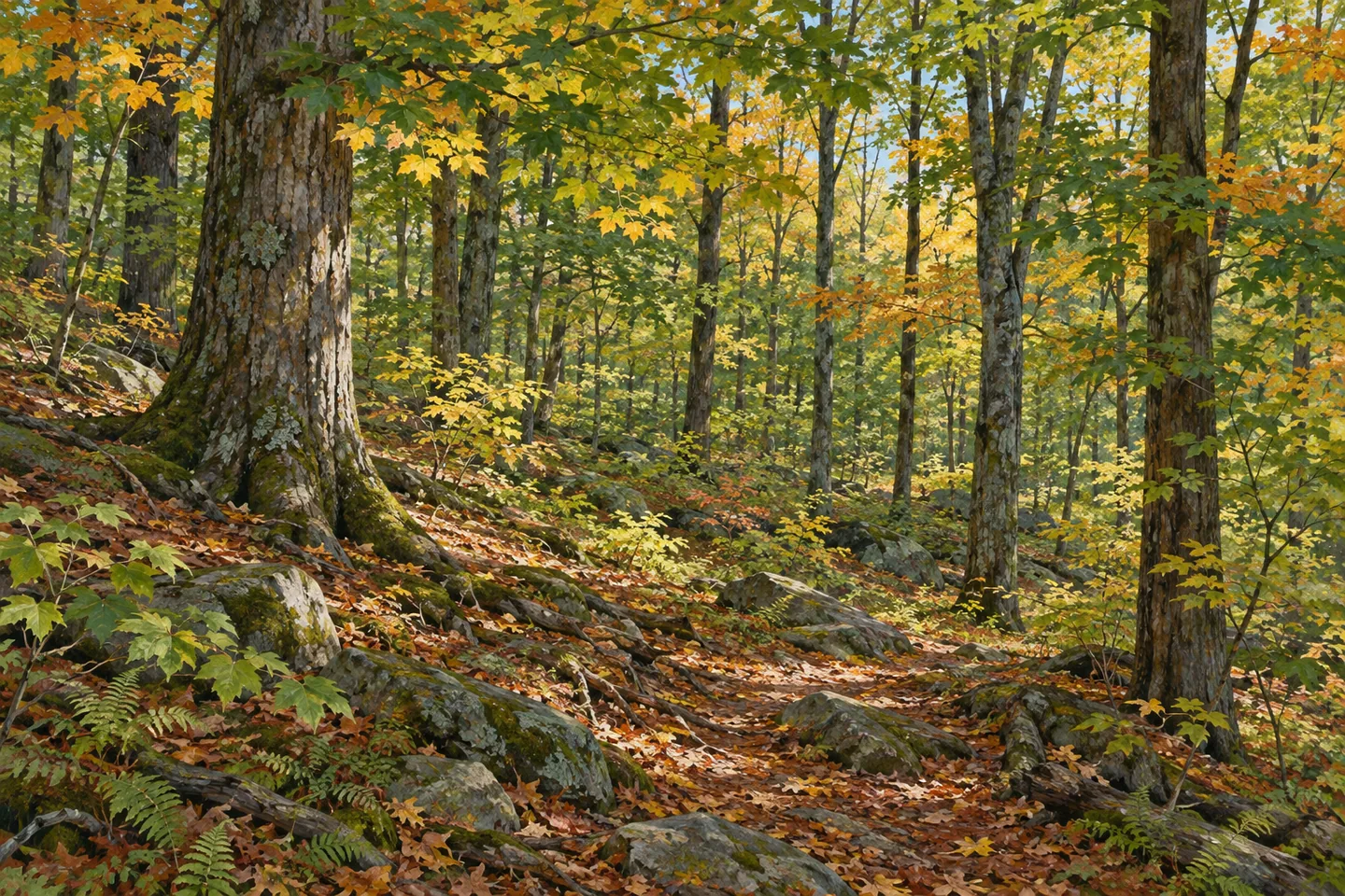 Morrow Mountain State Forest — AI-generated editorial illustration