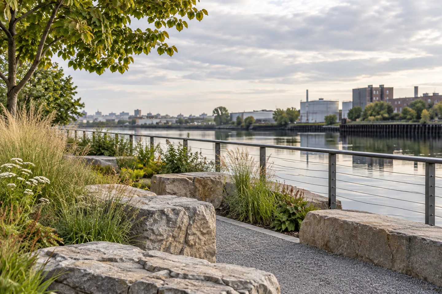 Newtown Creek Nature Walk — AI-generated editorial illustration