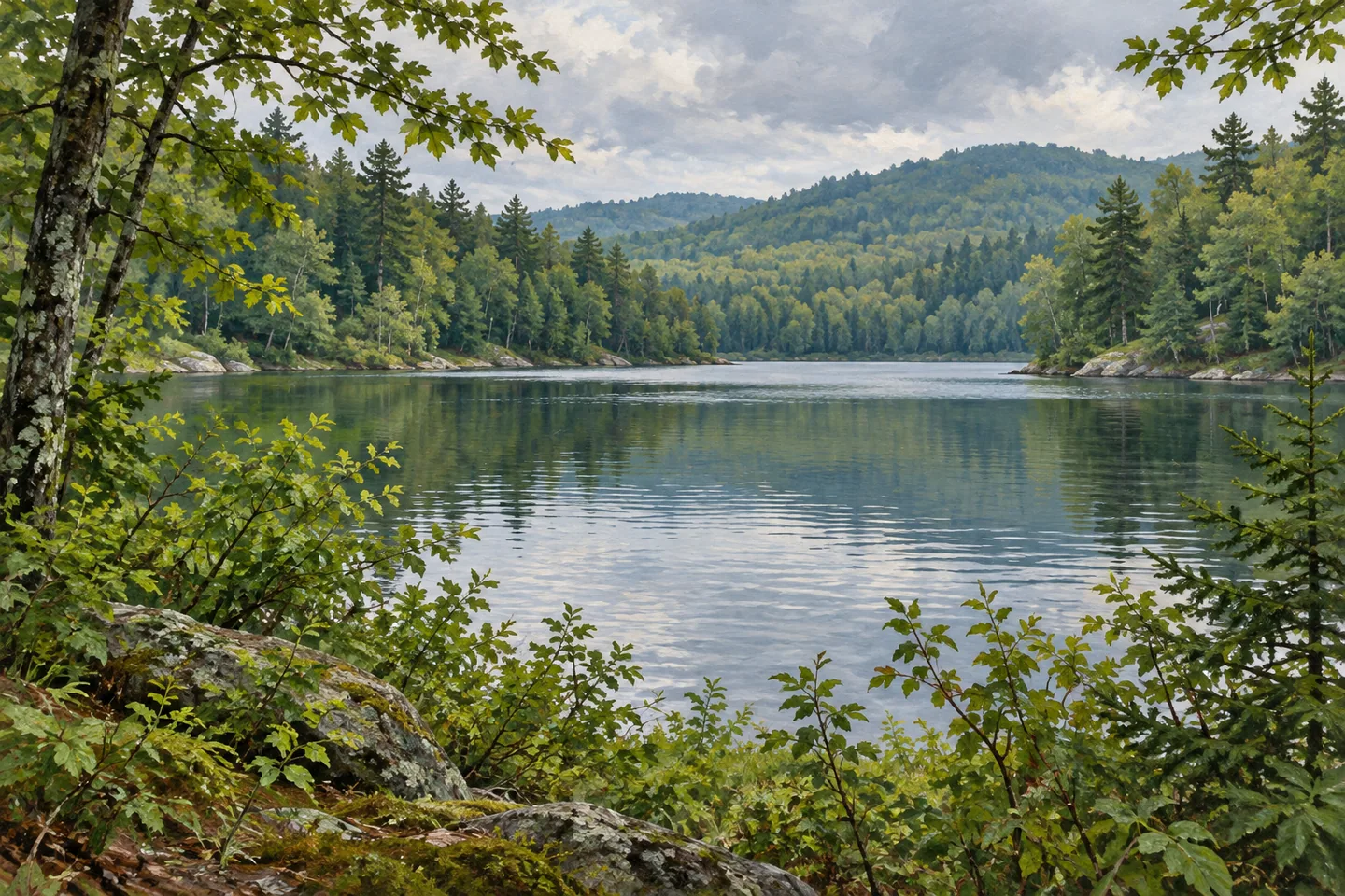 Pigeon Lake Wilderness — AI-generated editorial illustration
