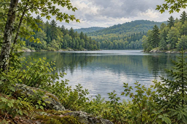 Pigeon Lake Wilderness — AI-generated editorial illustration