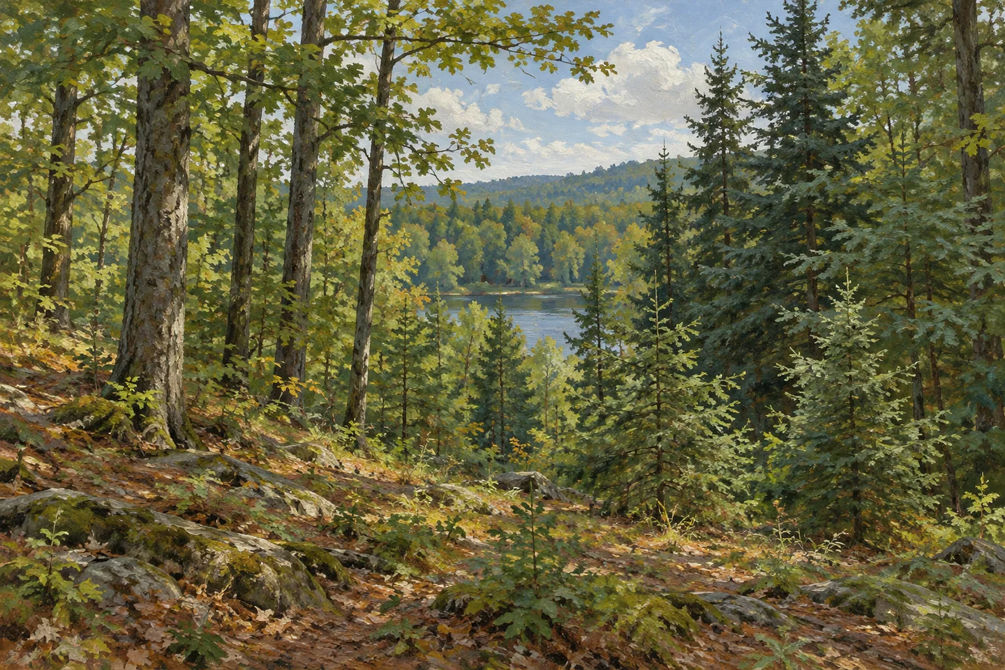Potato Hill State Forest — AI-generated editorial illustration