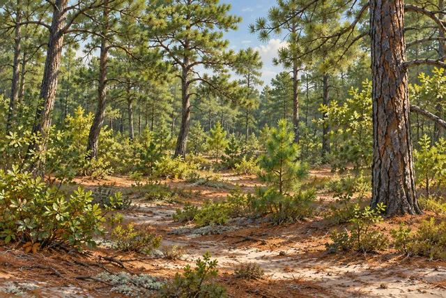 Rocky Point Pine Barrens State Forest — AI-generated editorial illustration
