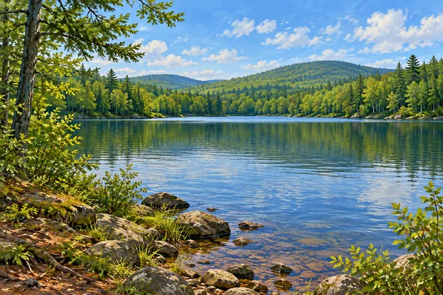 Sargent Ponds Wild Forest — AI-generated editorial illustration