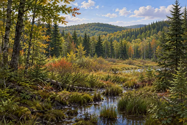Sears Pond State Forest — AI-generated editorial illustration