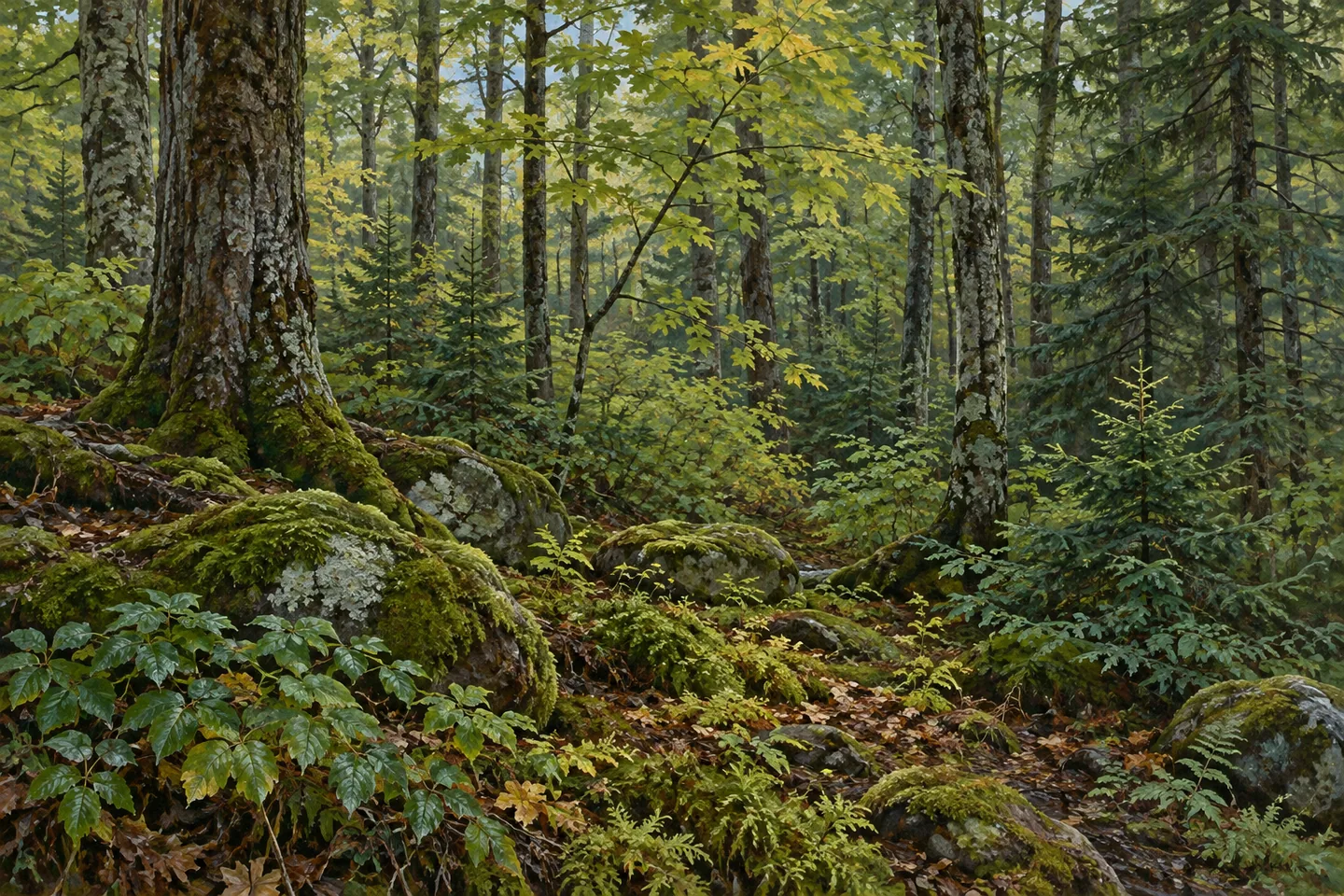Stone Hill State Forest — AI-generated editorial illustration