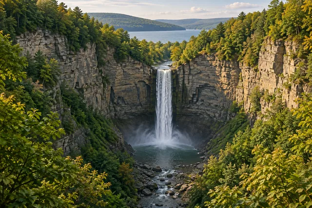 Taughannock Falls State Park — AI-generated editorial illustration