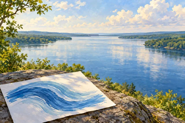 The Frank S. McCullough, Jr. Hawkins Point Visitors Center — AI-generated editorial illustration