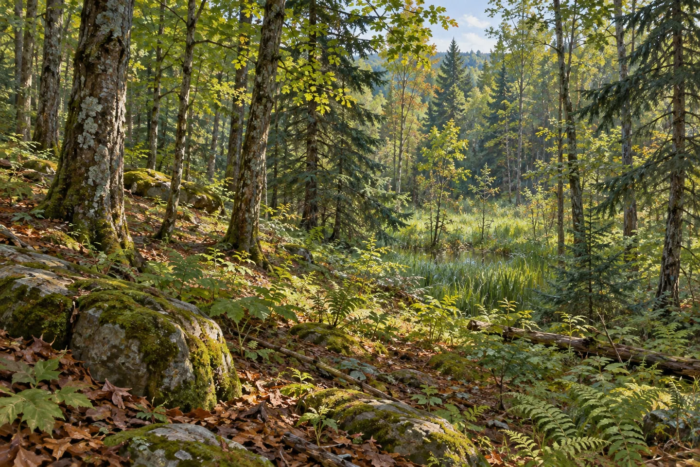 Tracy Creek State Forest — AI-generated editorial illustration