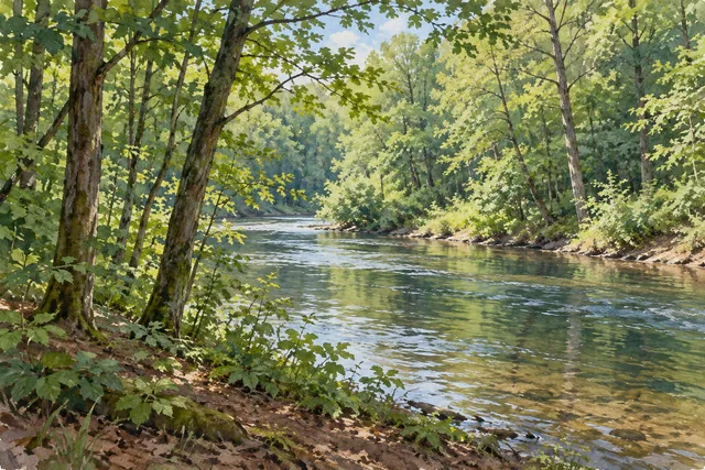 Trout River State Forest — AI-generated editorial illustration
