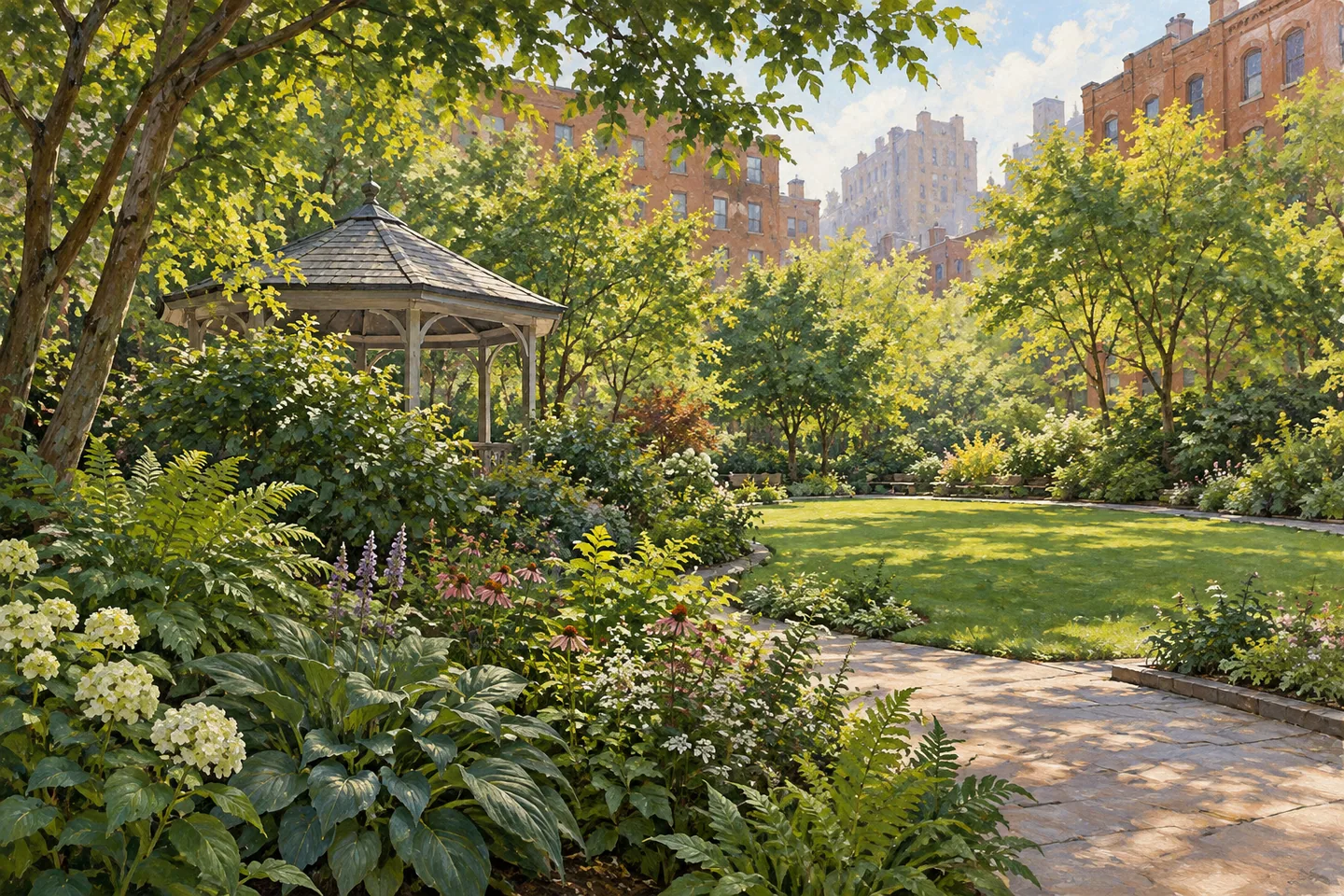 Washington Market Park — AI-generated editorial illustration