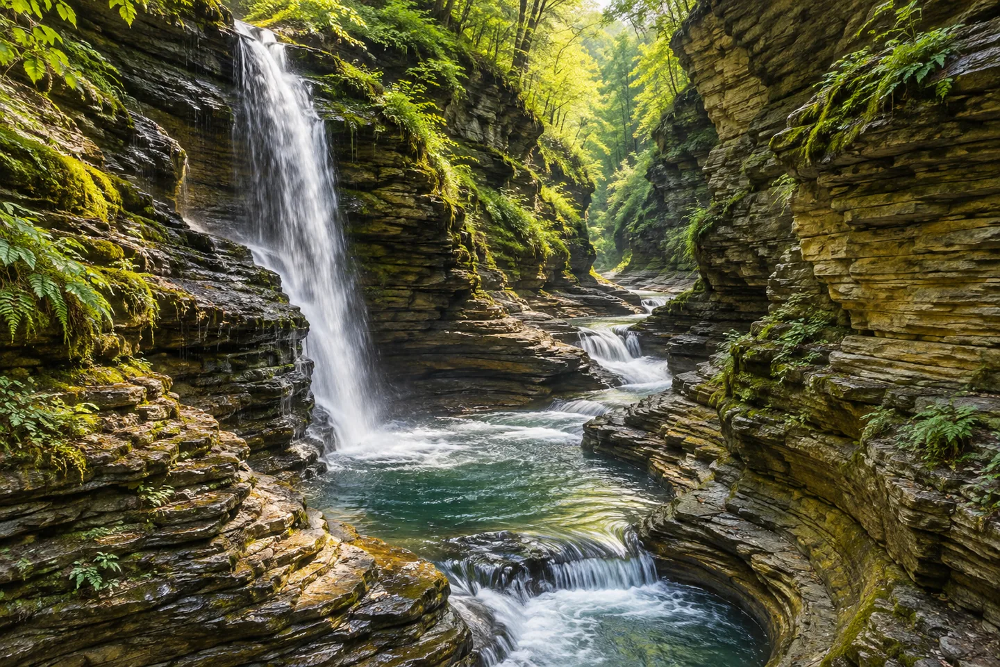 Watkins Glen State Park — AI-generated editorial illustration