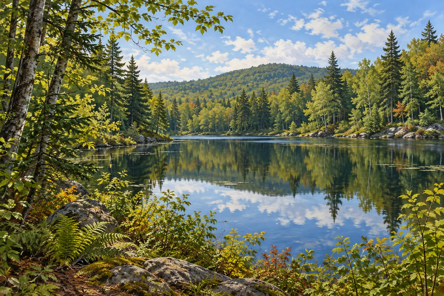 White Hill Wild Forest — AI-generated editorial illustration